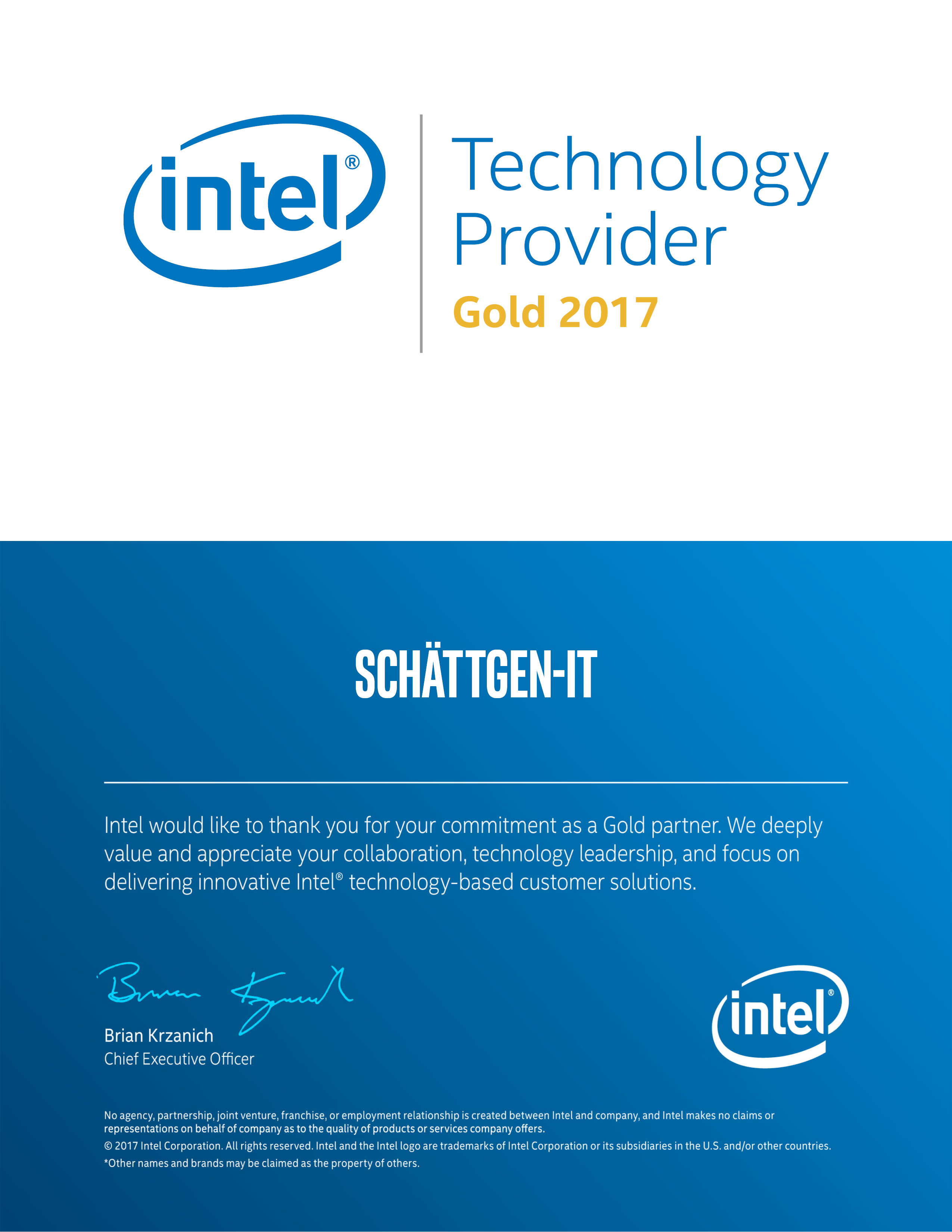 Intel Gold Member 2017